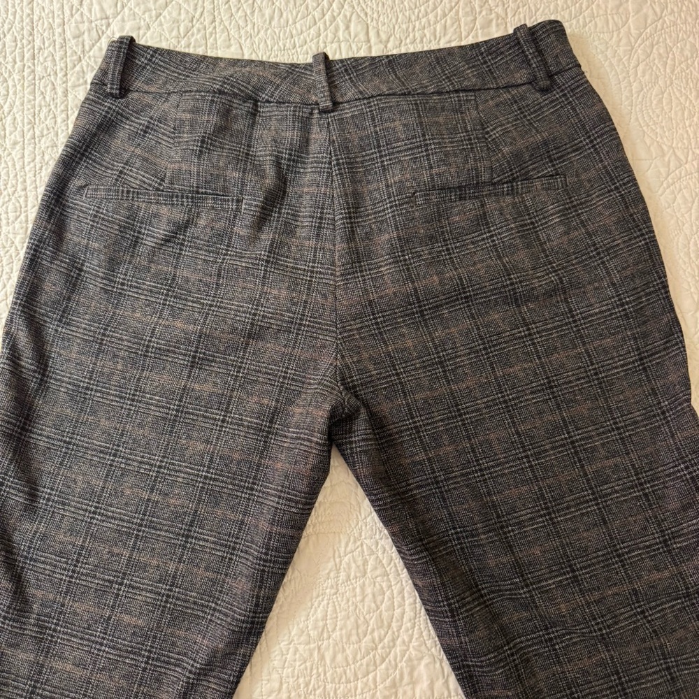 Zara Woman Checkered Charcoal Pants